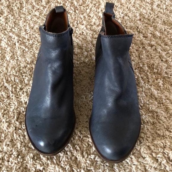 lucky brand navy blue booties